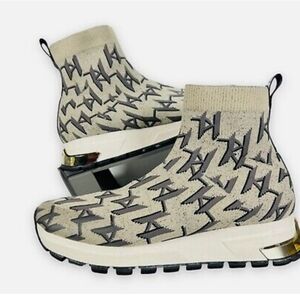 Karl Lagerfeld Mirla Logo Sock Boots NEW